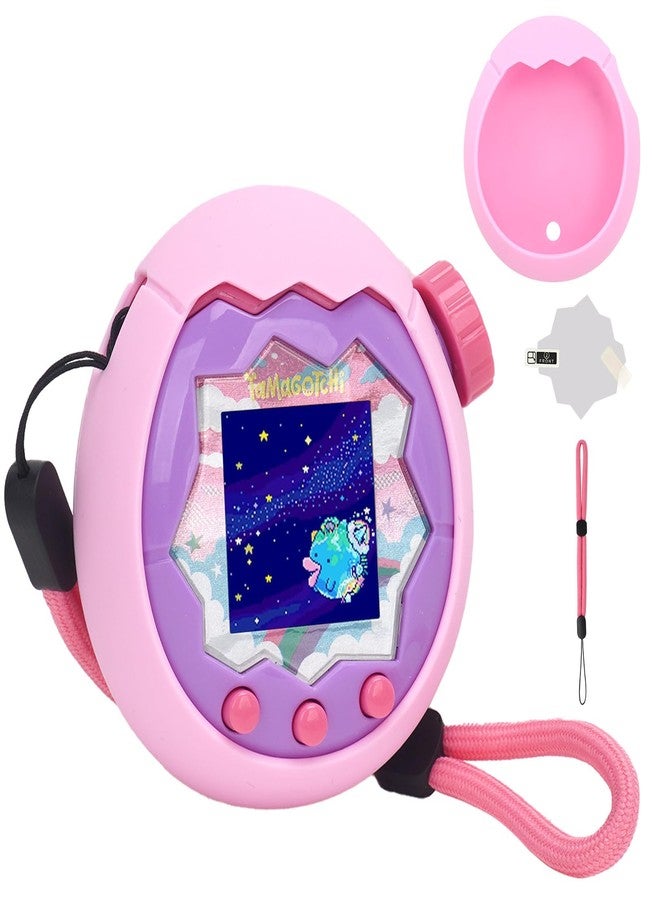 YouKnow Silicone Case for Tamagotchi Paradise Interactive Toy Digital Pet, with Screen Protector and Wrist Strap (Pink) - Image 1